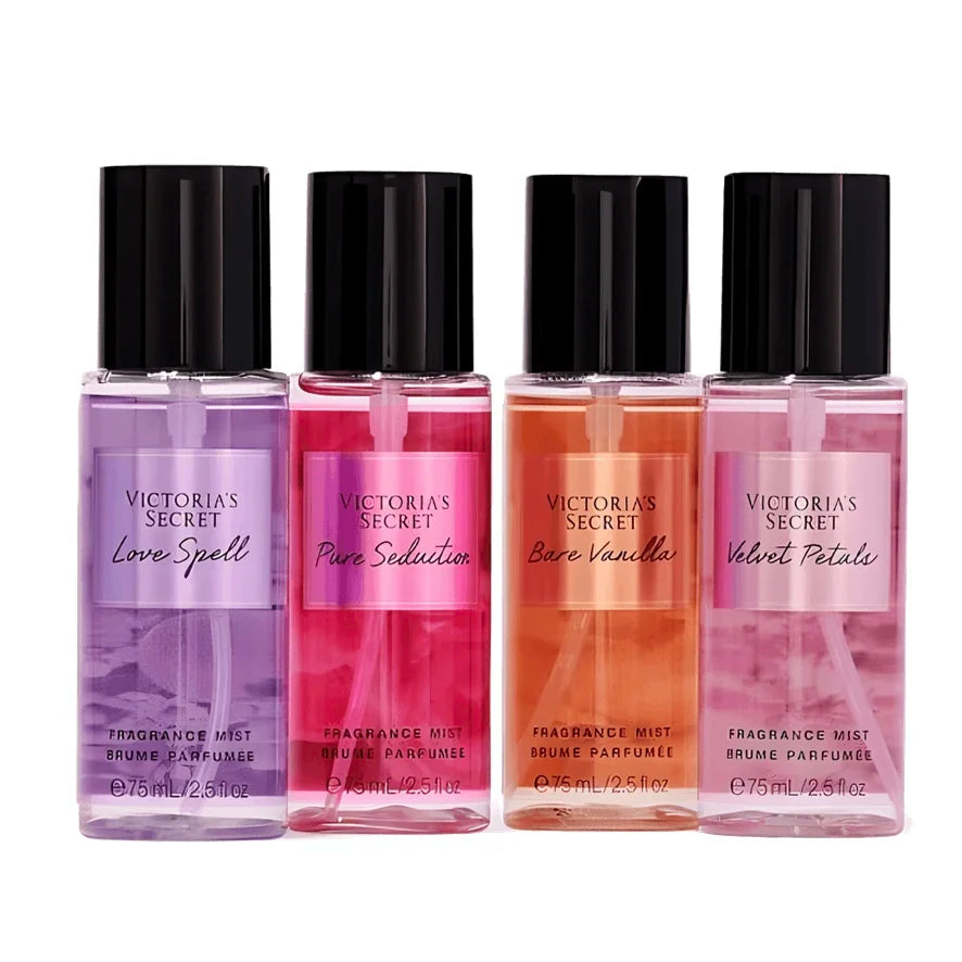 Kit Body Splash Bare Vanilla, Love Spell, Pure Seduction, Velvet Petals